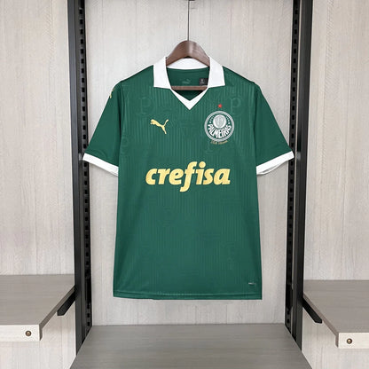 Camisa Palmeiras I Home 2024/25 Torcedor Puma Masculino - Verde e Dourado