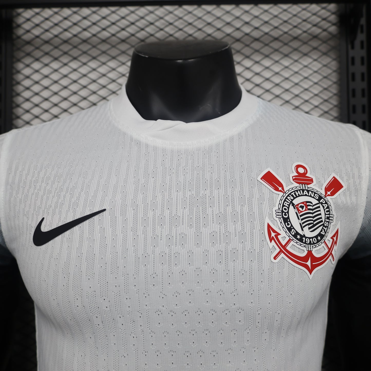 Camisa Timão Home 2024/25 Versão Jogador Nike Masculino - Branco e Preto