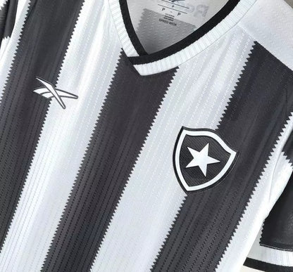 Camisa Botafogo Home 2024/25 - Torcedor Reebok Masculino - Preto e Branco