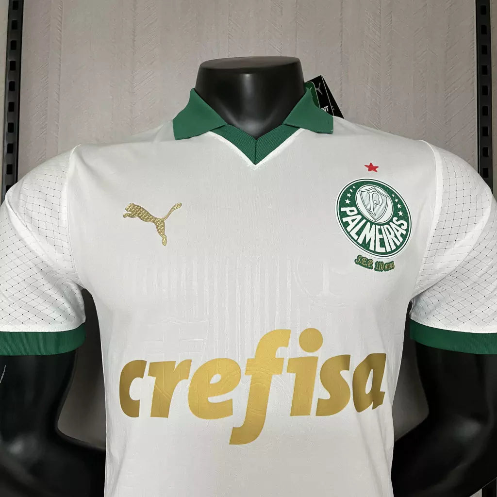Camisa Palmeiras II Away 2024/25 - Versão Jogador Puma Masculino - Branco e Dourado