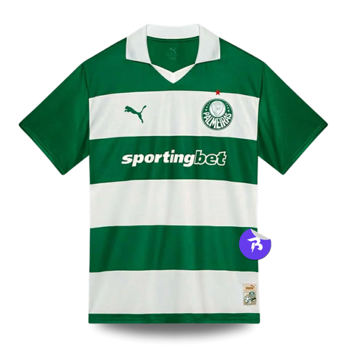 Camisa Palmeiras Avanti 2025/26 Torcedor Puma Masculino - Verde e Branco