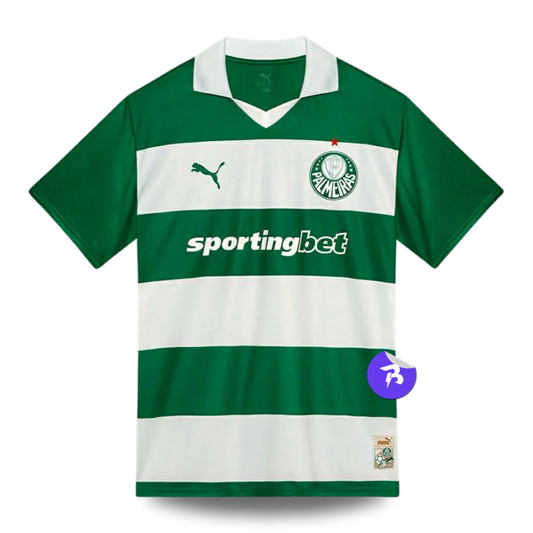 Camisa Palmeiras Avanti 2025/26 Torcedor Puma Masculino - Verde e Branco