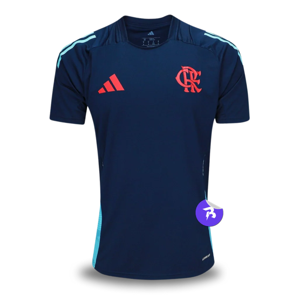 Camisa Flamengo Treino 25/26 - Torcedor Adidas Masculina - Azul