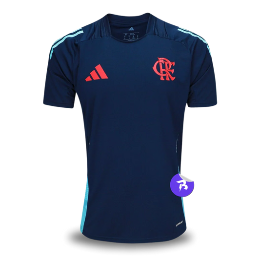 Camisa Flamengo Treino 25/26 - Torcedor Adidas Masculina - Azul