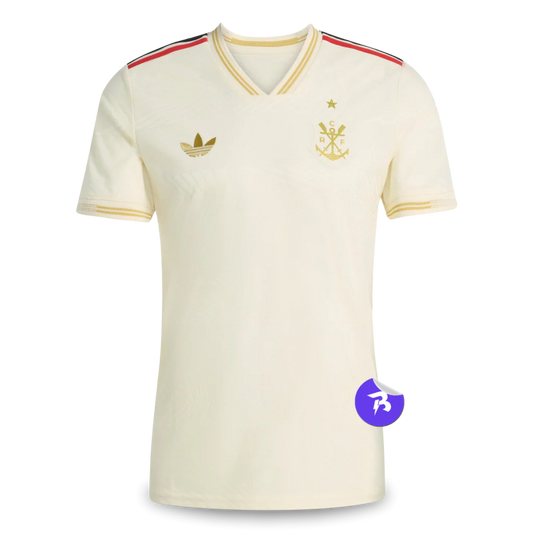 Camisa Flamengo Third 2025/26 - Versão Jogador Adidas Masculino - Bege