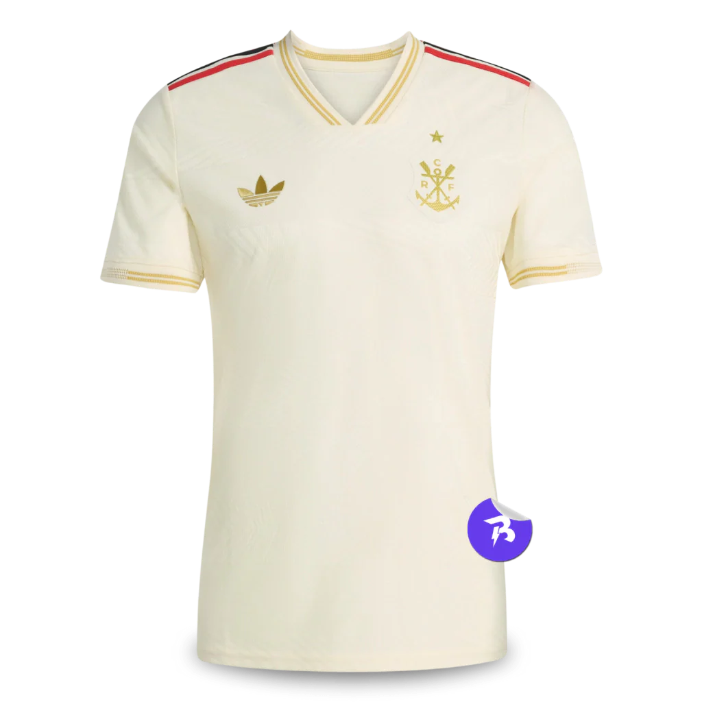 Camisa Flamengo Third 2025/26 - Versão Jogador Adidas Masculino - Bege