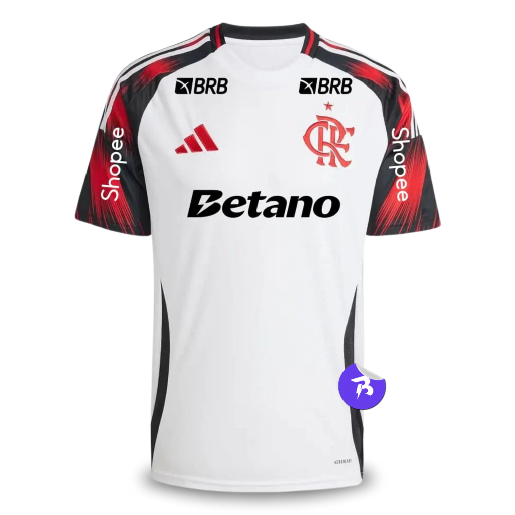 Camisa Flamengo Away 25/26 - Torcedor Adidas Masculina - Com patrocinadores