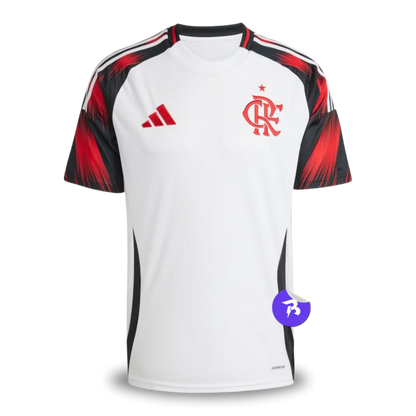 Camisa Flamengo Away 2025/26 - Torcedor Adidas Masculina - Branco e Vermelho
