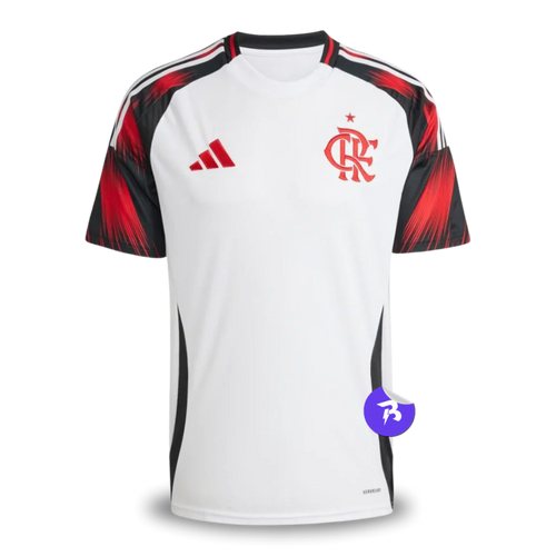 Camisa Flamengo Away 2025/26 - Torcedor Adidas Masculina - Branco e Vermelho