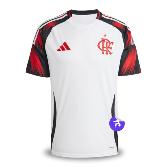 Camisa Flamengo Away 2025/26 - Torcedor Adidas Masculina - Branco e Vermelho