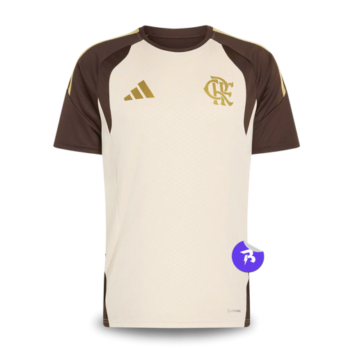 Camisa Flamengo 2026/27 Treino Adidas Masculina - Bege