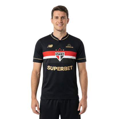 Camisa São Paulo Third 2025/26 Torcedor New Balance Feminino - Preto e Dourado