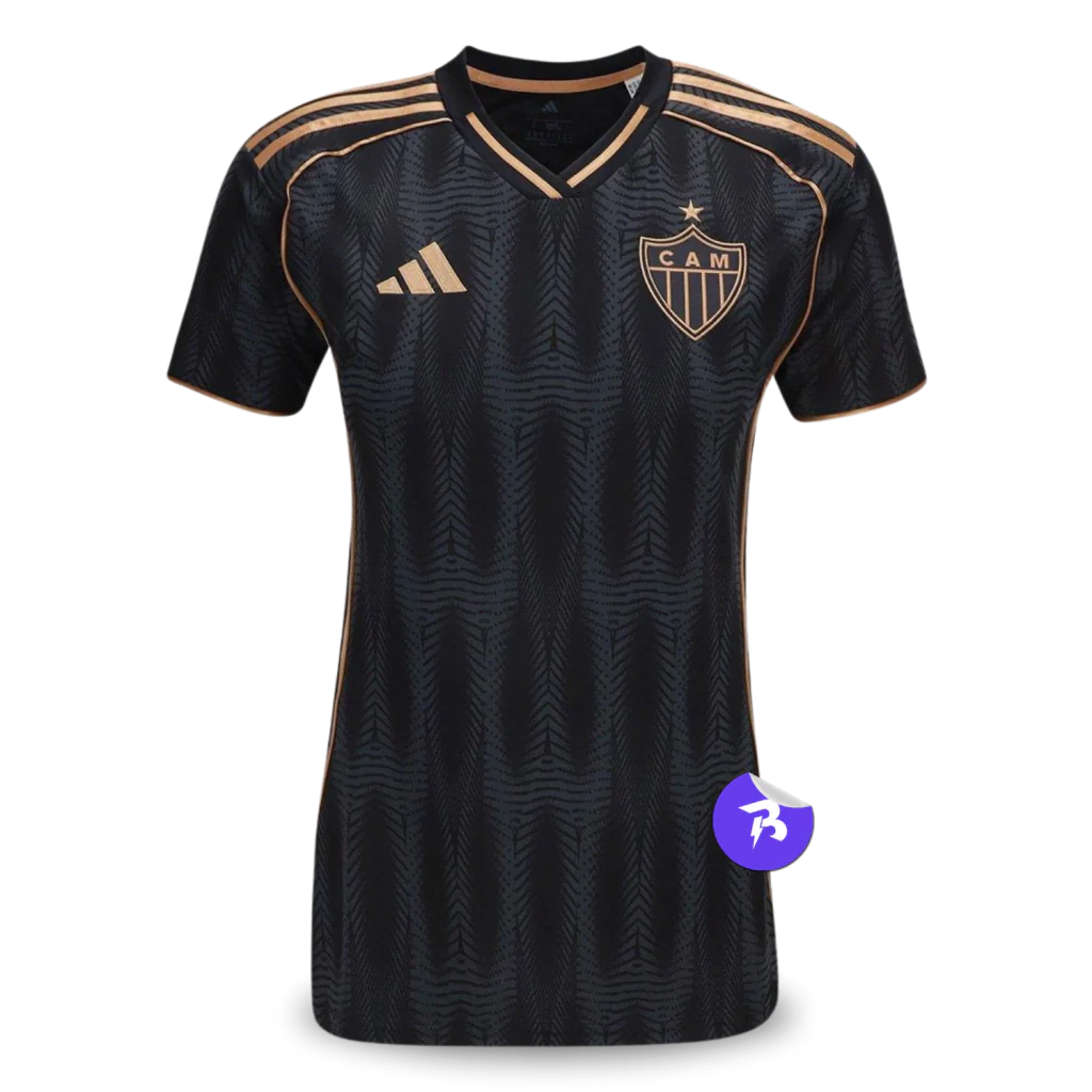 Camisa Atlético Mineiro Third 2025/26 - Torcedor Adidas Feminina - Preto e Dourado