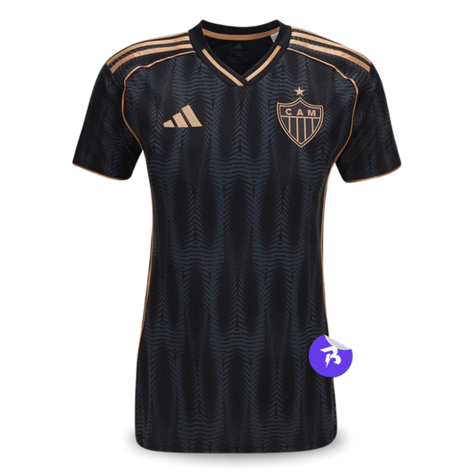 Camisa Atlético Mineiro Third 2025/26 - Torcedor Adidas Feminina - Preto e Dourado
