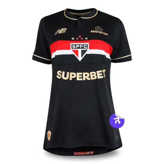 Camisa São Paulo Third 2025/26 - Torcedor New Balance Feminina - Preto
