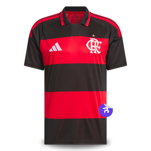 Camisa Flamengo Home 2026/27 - Adidas Torcedor Masculino - Vermelho e Preto