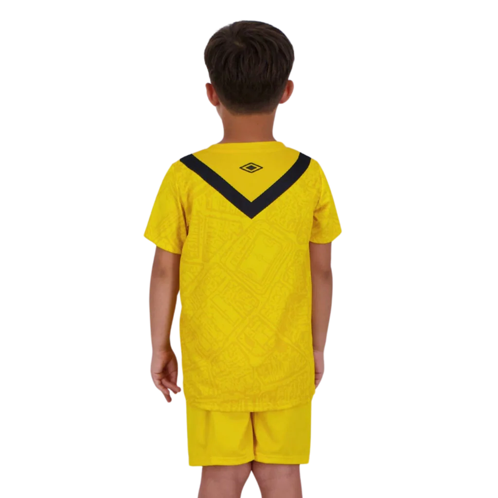 Conjunto Infantil Peixão Third 2024/25 - Torcedor Umbro - Amarelo