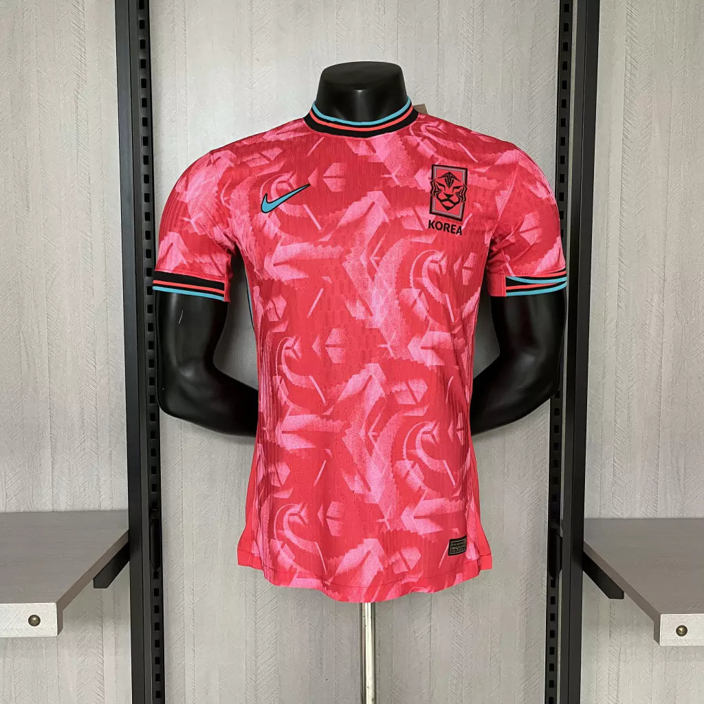 Camisa Coreia do Sul Home 24/25 - Jogador Nike Masculino - Vermelho Rosa