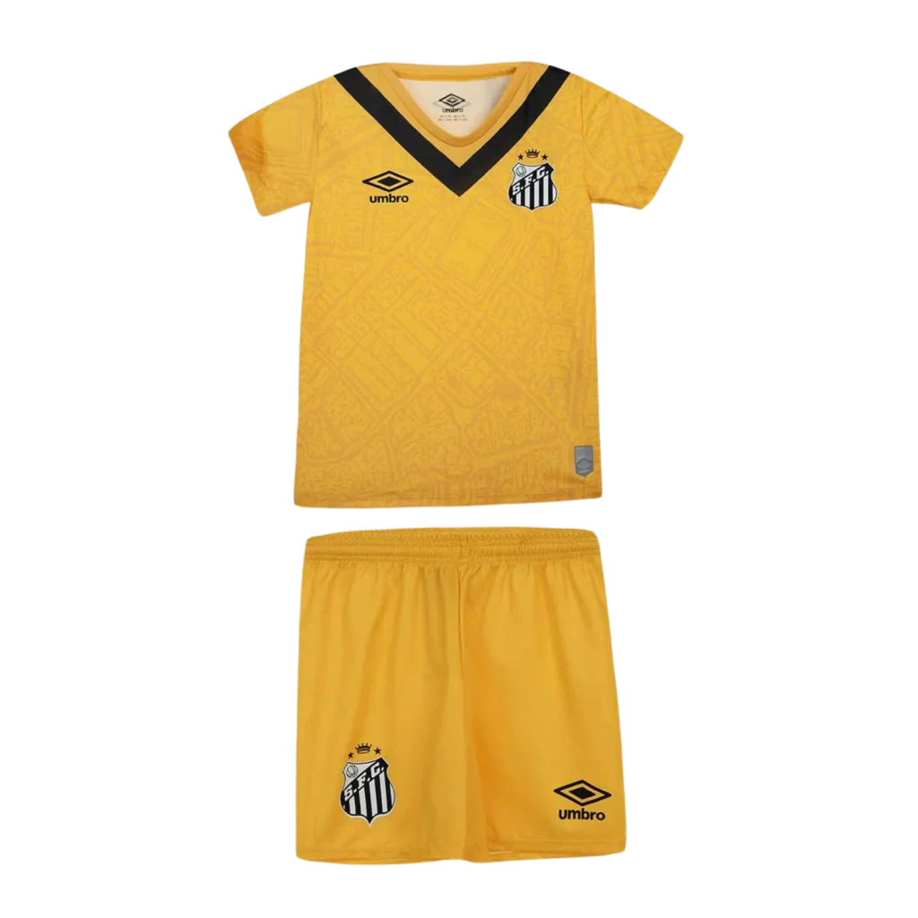 Conjunto Infantil Peixão Third 2024/25 - Torcedor Umbro - Amarelo