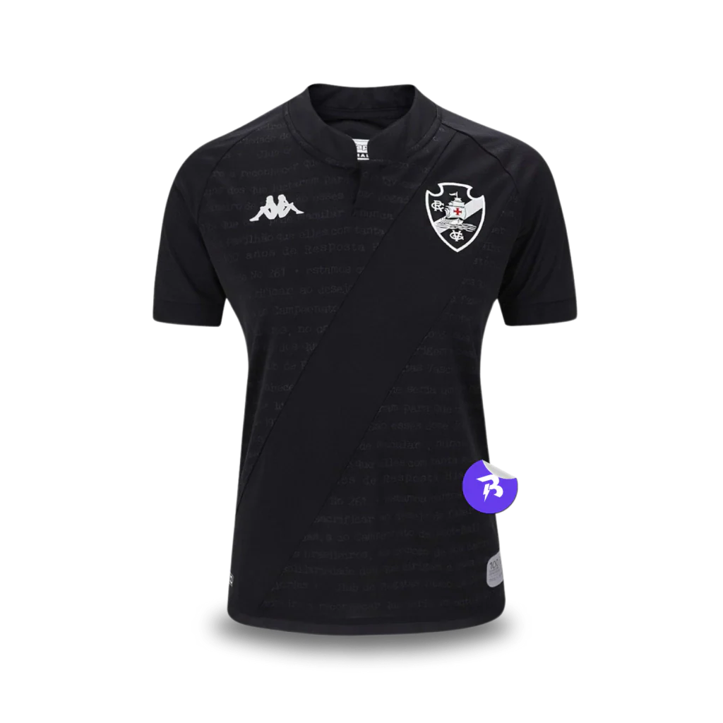 Camisa Vasco da Gama Goleiro 2024/25 - Torcedor Kappa Feminina - Preto