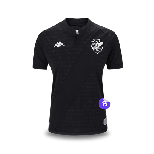 Camisa Vasco da Gama Goleiro 2024/25 - Torcedor Kappa Feminina - Preto
