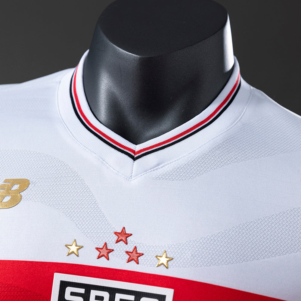 Camisa São Paulo Home 2025/26 - Jogador New Balance Masculina - Branco