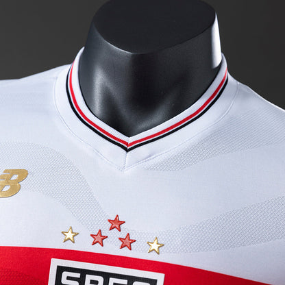 Camisa São Paulo Home 2025/26 - Jogador New Balance Masculina - Branco