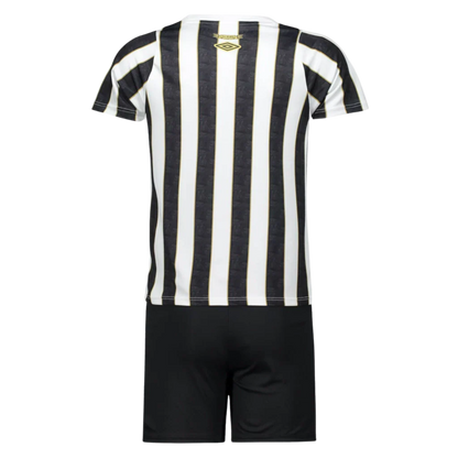 Conjunto Infantil Peixão Away 2024/25 - Torcedor Umbro - Preto e Branco