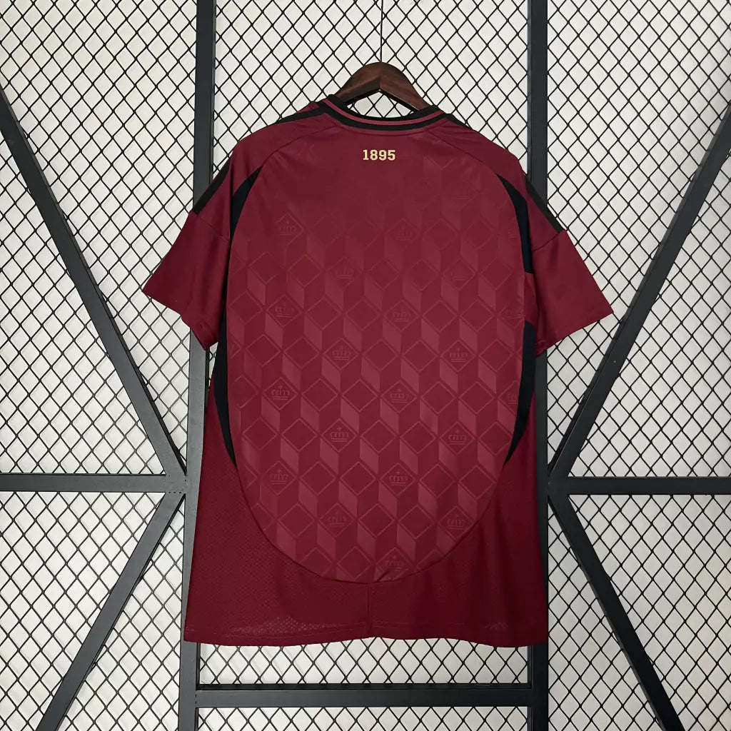Camisa Bélgica Home Eurocopa 24/25 - Torcedor Adidas Masculino - Vinho