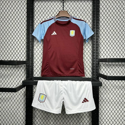 Conjunto Infantil Aston Villa Home 24/25 - Vinho