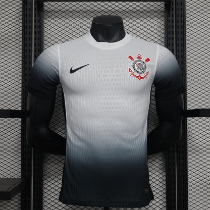 Camisa Timão Home 2024/25 Versão Jogador Nike Masculino - Branco e Preto