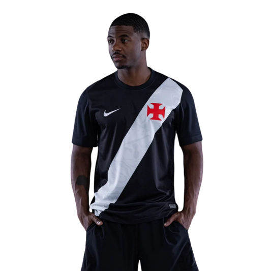 Camisa Vasco Home 2026/27 - Nike Torcedor Masculino - Preto e Branco