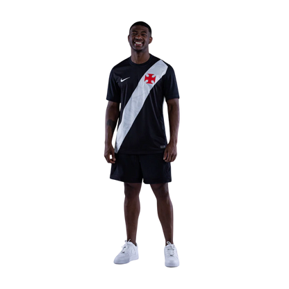 Camisa Vasco Home 2026/27 - Nike Torcedor Masculino - Preto e Branco