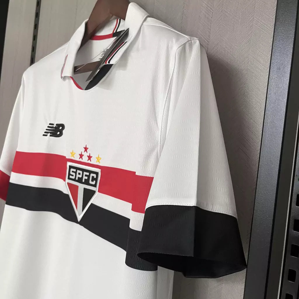 Camisa São Paulo Home I 2024/25 Torcedor New Balance Masculino - Branco