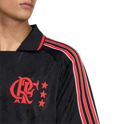 Camisa Flamengo Lifestyler 2025/26 - Torcedor Adidas Masculina - Preto