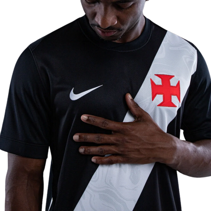 Camisa Vasco Home 2026/27 - Nike Torcedor Masculino - Preto e Branco