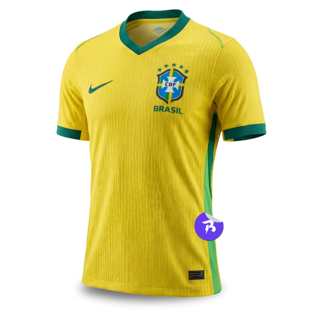 Camisa Brasil Home I 2026/27 Jogador Nike Masculino - Amarelo