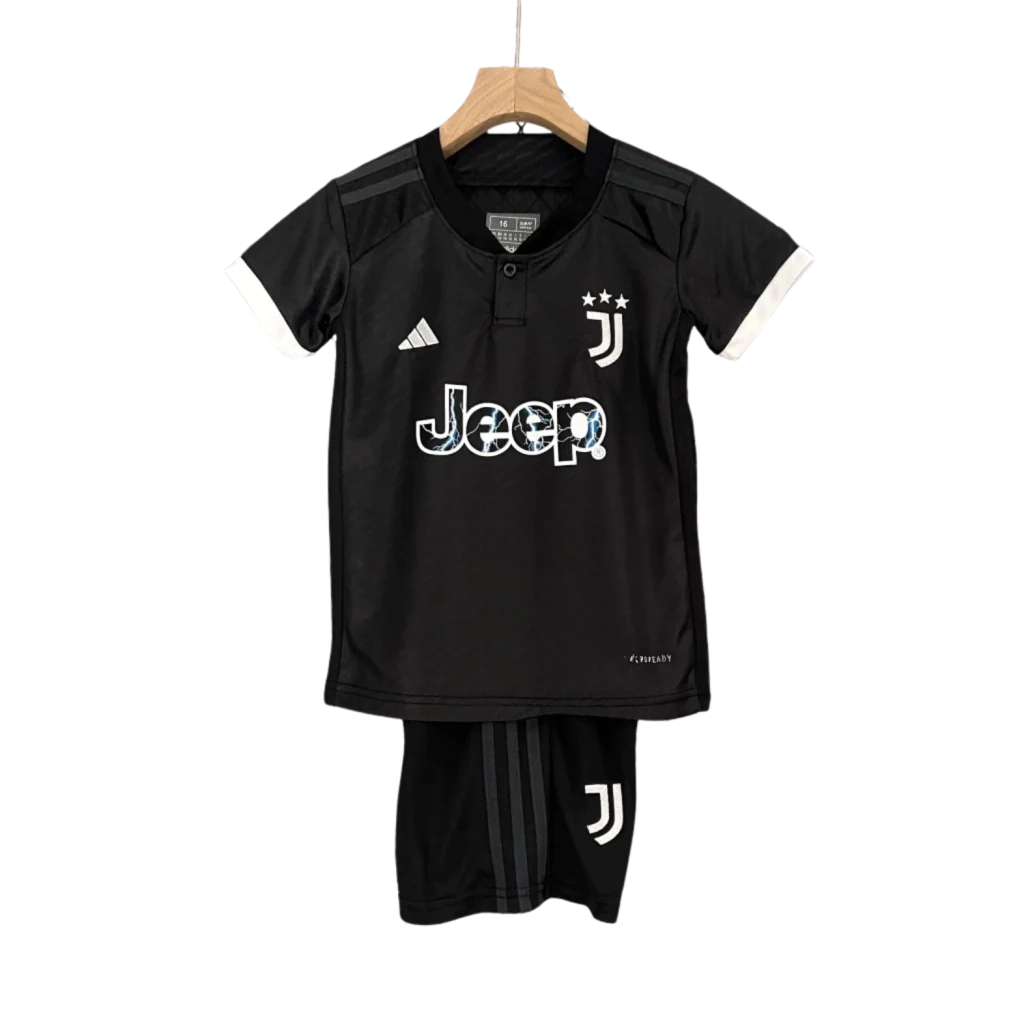 Conjunto Infantil Juventus Third 23/24 - Preto