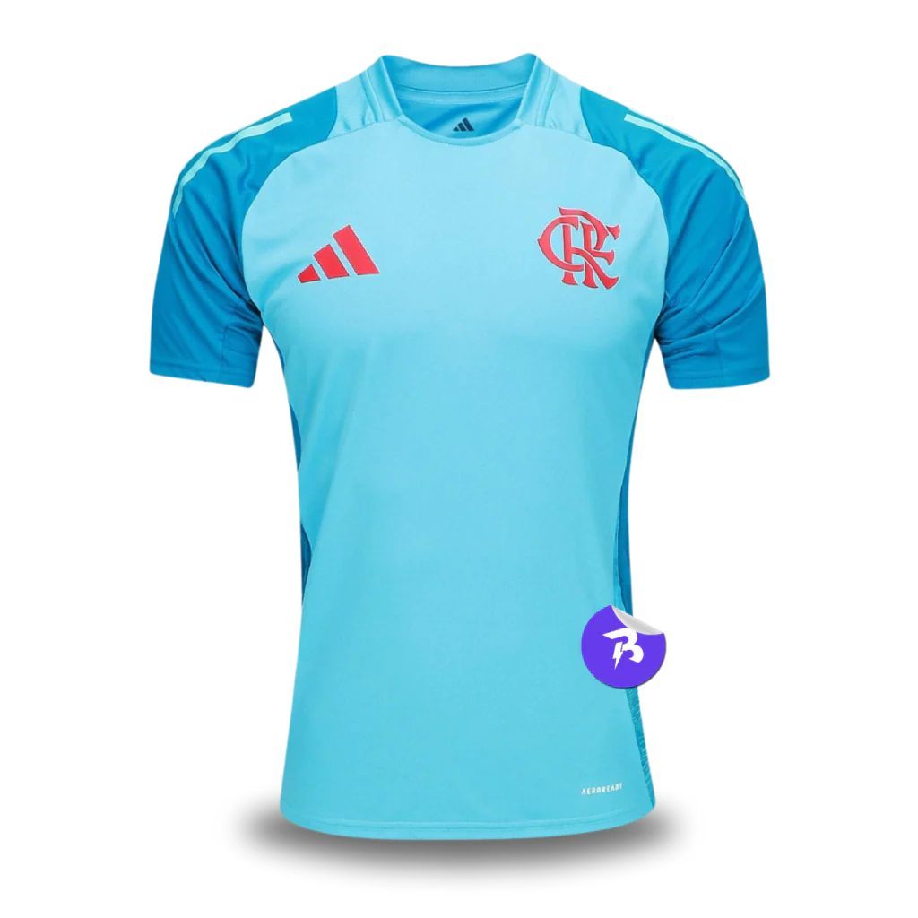 Camisa Flamengo Treino 25/26 - Torcedor Adidas Masculina - Azul claro