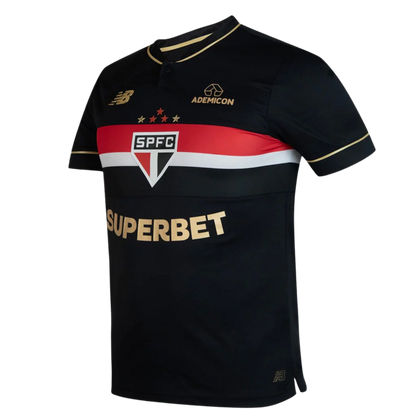Camisa São Paulo Third 2025/26 Torcedor New Balance Feminino - Preto e Dourado