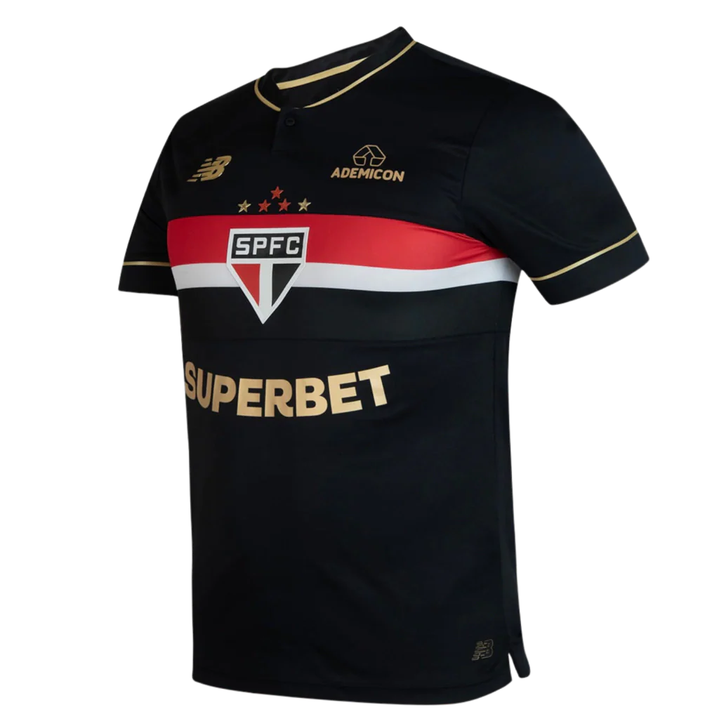 Camisa São Paulo Third 2025/26 Torcedor New Balance Masculino - Preto e Dourado