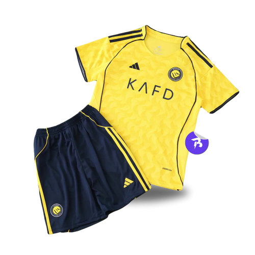 Conjunto Infantil Al Nassr I 2025/26 Adidas - Amarelo