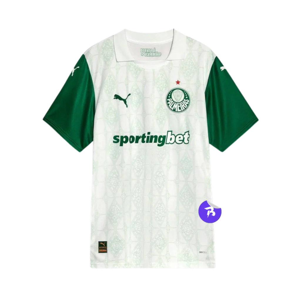 Camisa Palmeiras Away 2025/26 - Torcedor Puma Masculino - Branco