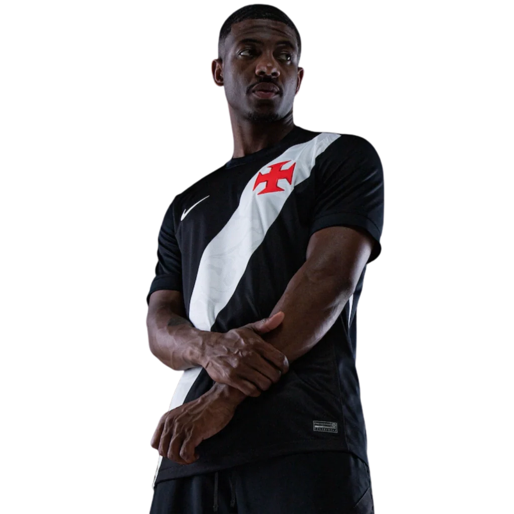 Camisa Vasco Home 2026/27 - Nike Torcedor Masculino - Preto e Branco