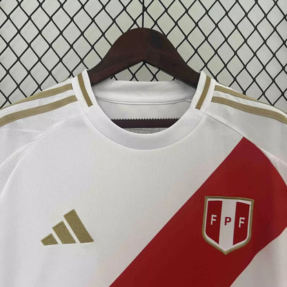 Camisa Seleção Peru Home Copa América 24/25 - Torcedor Adidas Masculino - Dourado