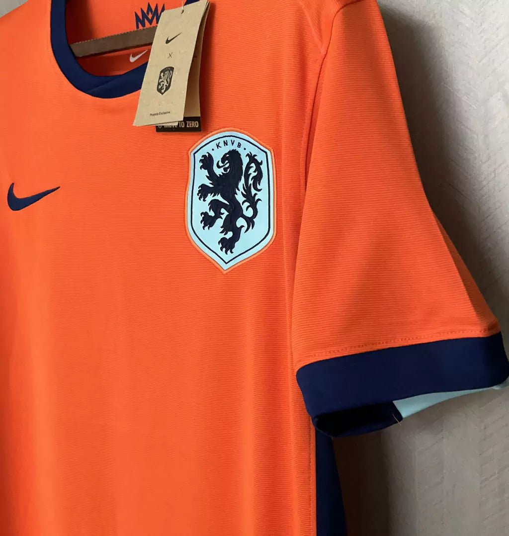 Camisa Holanda Home Eurocopa 24/25 - Torcedor Nike Masculina - Laranja