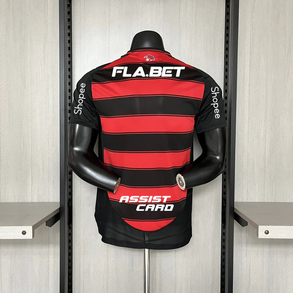 Camisa Flamengo Home Patrocinadores 2025/26 - Versão Jogador Adidas Masculino - Vermelho