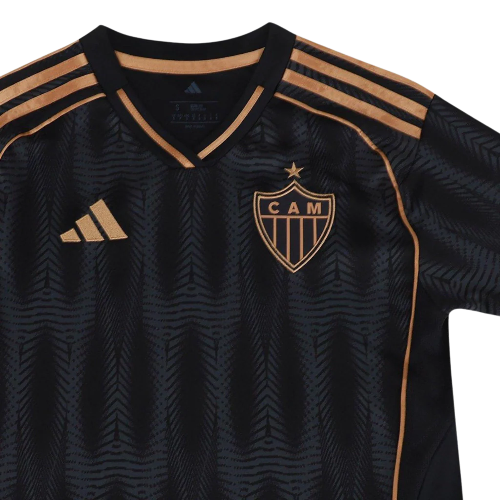 Camisa Atlético Mineiro Third 2025/26 - Torcedor Adidas Feminina - Preto e Dourado