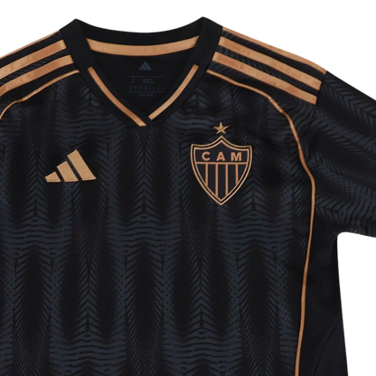 Camisa Atlético Mineiro Third 2025/26 - Torcedor Adidas Feminina - Preto e Dourado