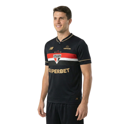 Camisa São Paulo Third 2025/26 Torcedor New Balance Masculino - Preto e Dourado